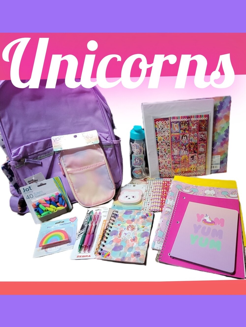 820- Magical Unicorn Themed Backpack & Supplies
